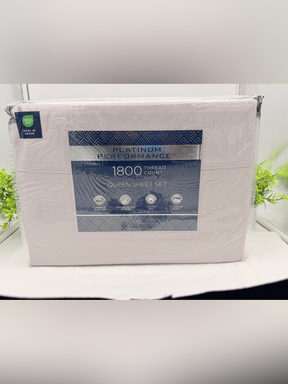 PLATINUM PERFORMANCE 1800 thread count Queen Sheet Set- Light Grey